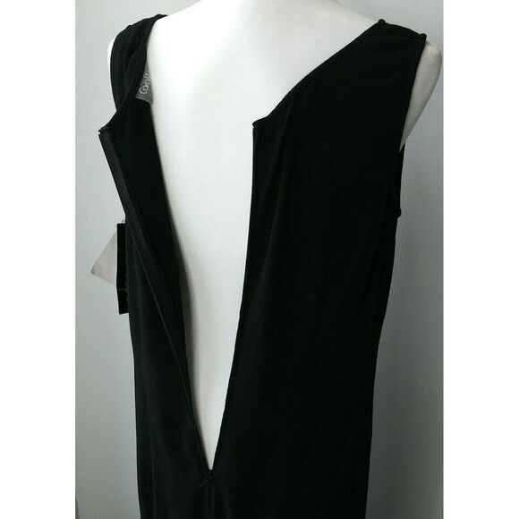 CAbi Carol Anderson Vintage Sleeveless Black Maxi Dress Sz M Stretch Rayon Y2K - Picture 5 of 10